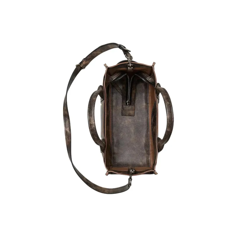 MARC JACOBS The Medium Distressed Leather Tote Bag-3