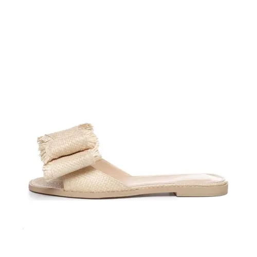 MACH & MACH Slip-Resistant Slide Slippers Women's Beige