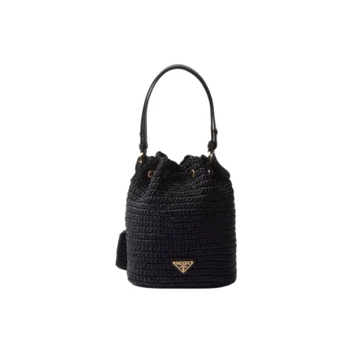 PRADA zipped Bucket Bags Shoulder Bag Crossbody Bag Mini Women's Black