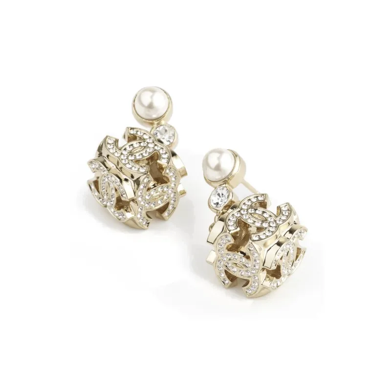 CHANEL Earrings Women's Gold-1