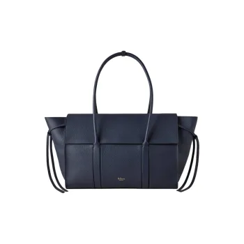 Mulberry Textured Leather Handbag Extra Large Women's Night Sky