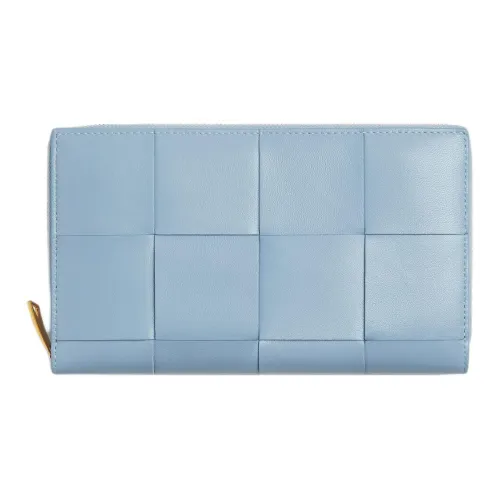 Bottega Veneta Lambskin Wallet Women's Ice Blue