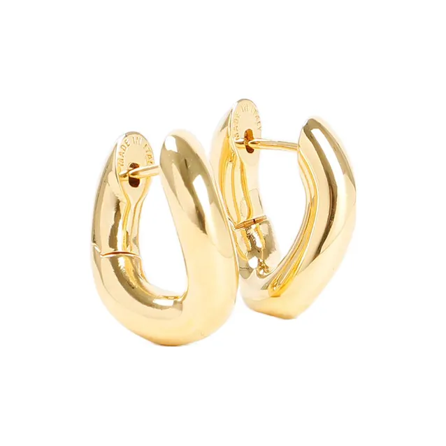 Balenciaga Brass Earrings Unisex Yellow-1