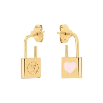 LOUIS VUITTON Metal Earrings Women's Gold