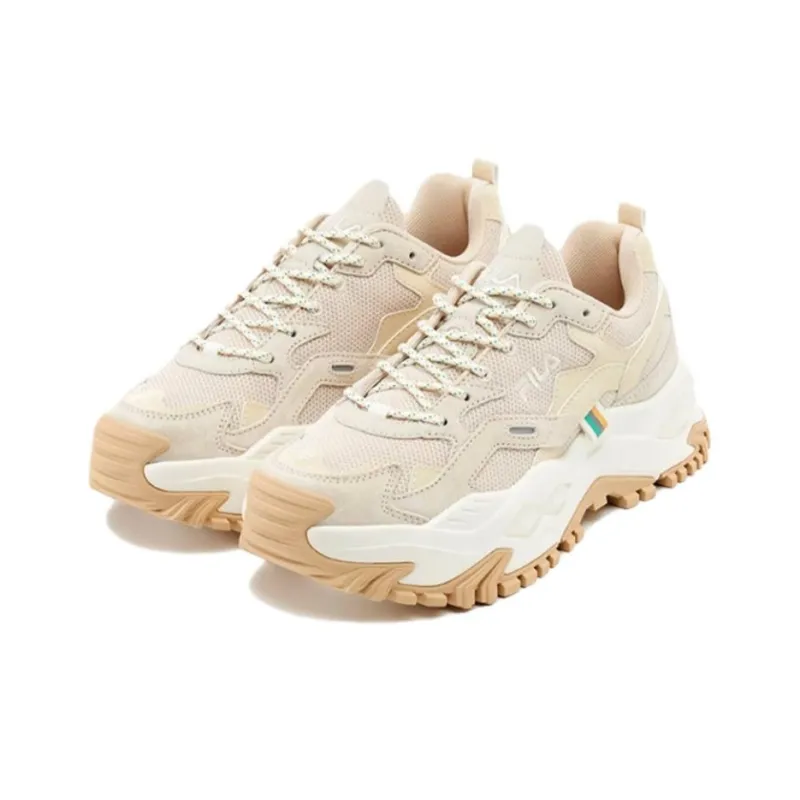 FILA Twine Ma Low Top Casual Shoes Unisex Light Brown White Korean Style-1