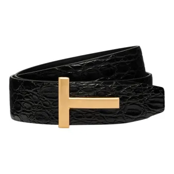 TOM FORD T Buckle Embossed Belt