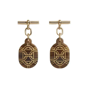 HERMES Earrings Women's Gilded Color