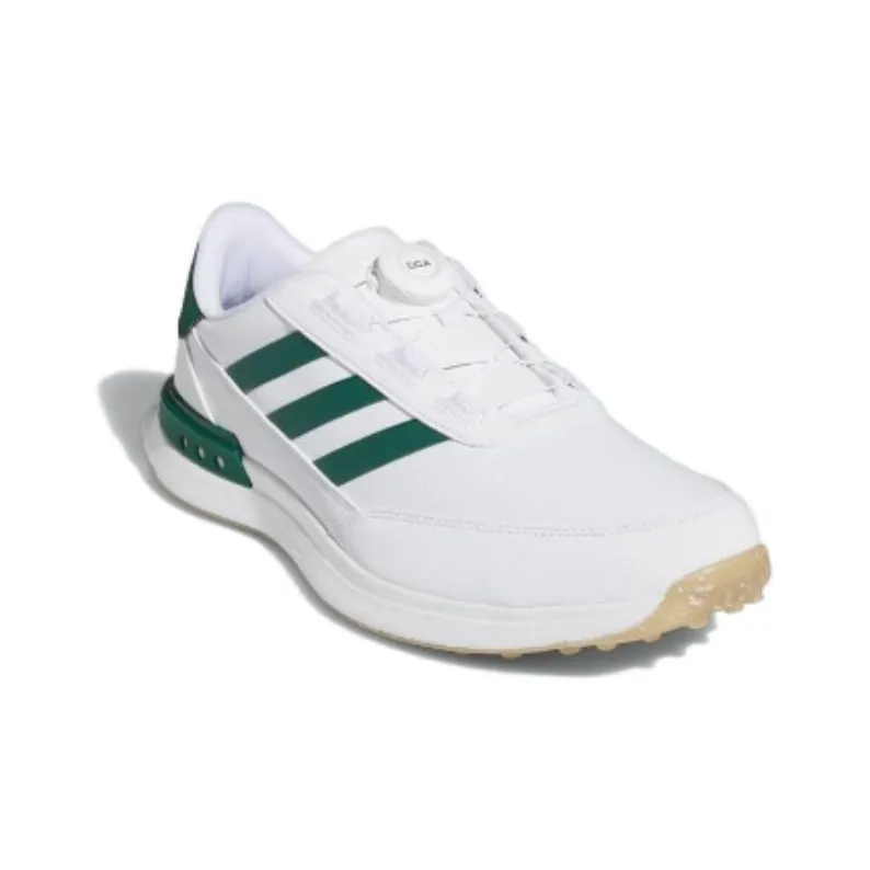 Adidas S2G SlbBore24 Cushioning Wear-Resistant Low-Top Golf Shoes Men's White Green-2