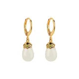 Waterdrop Drop Earrings[White]