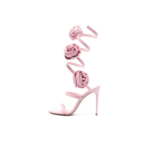 Le Silla Rose-appliqué Spiral Sandals