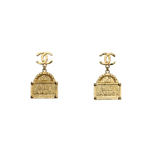 CHANEL Earrings Women's Gold