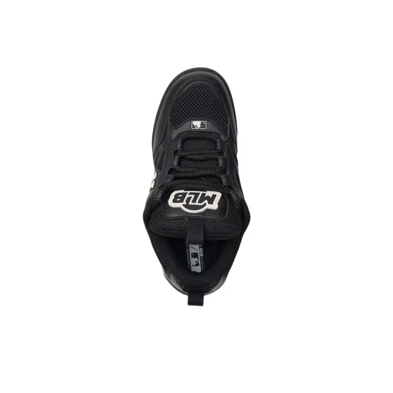 MLB Chunky Wide Anti Slip Wear Resistant Low Top Skateboard Shoes Unisex Black-3