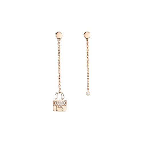 HERMES Earrings Men Rose Gold