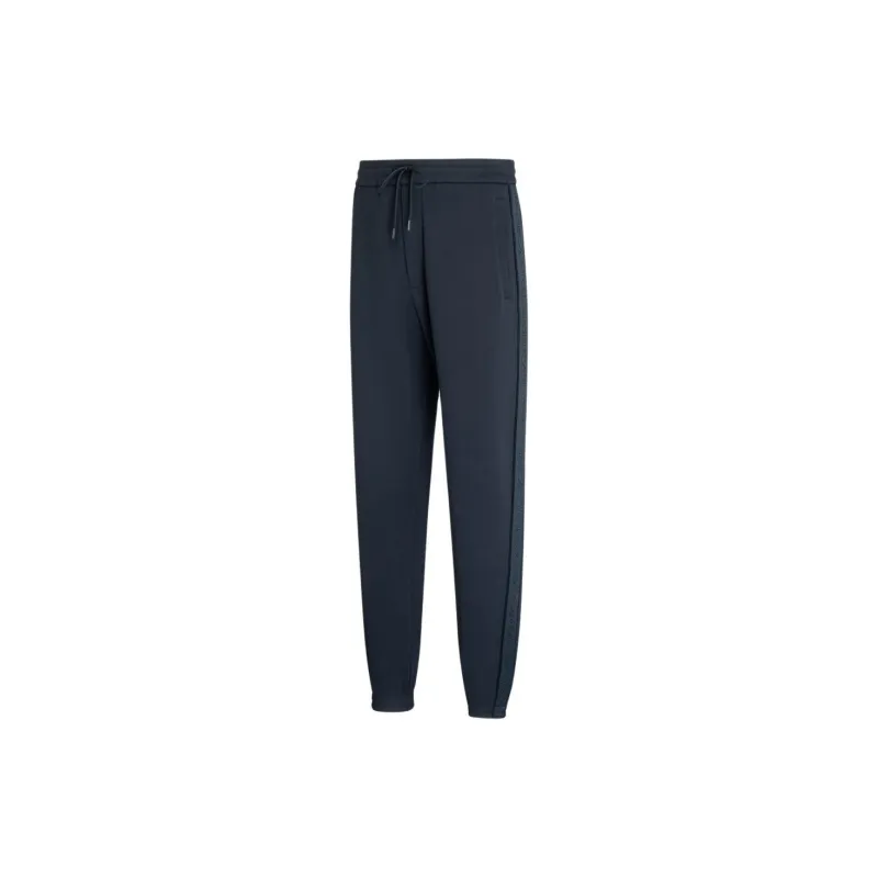 EMPORIO ARMANI SS24 Knitted Sports Pants Men's Navy Blue-2