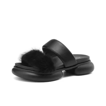 JOSINY Roman Sandals 5cm Women's Black/Ecru