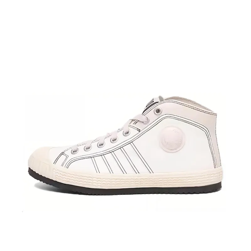 DIESEL High-Top Skateboard Shoes Men's White-0