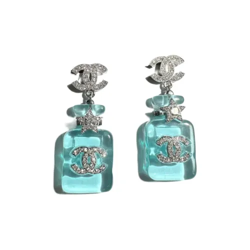 CHANEL Earrings Women's Blue