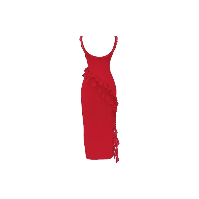 HOUSE OF CB Slip Dress Women's Cherry Red-1