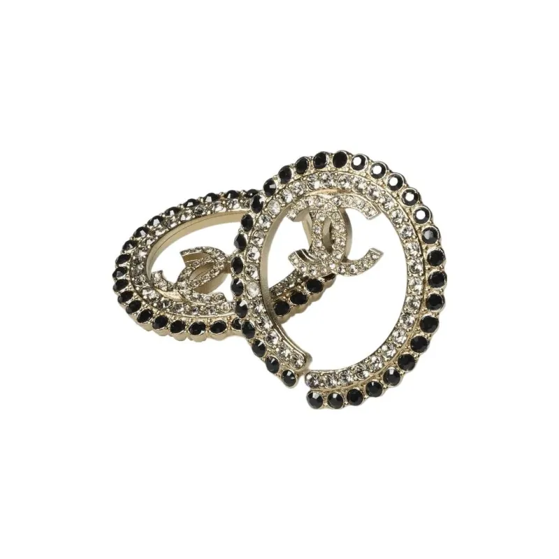 CHANEL Earrings Women's Black/Silver-1