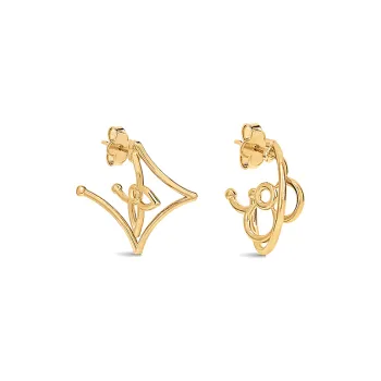 LOUIS VUITTON Twiggy Earrings Women's Gold