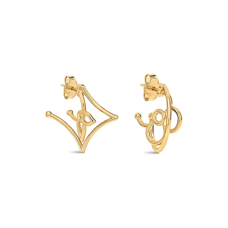 LOUIS VUITTON Twiggy Earrings Women's Gold-0