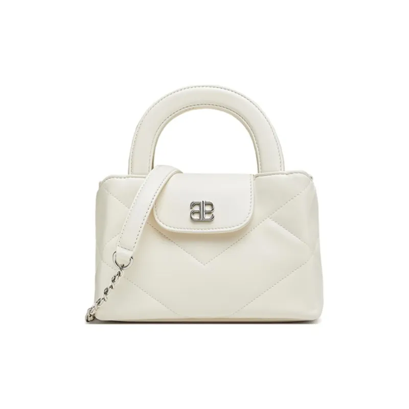 Tata Artificial Leather Crossbody One Shoulder Handbag Women's Beige-0