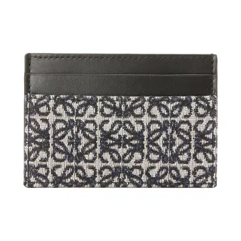 LOEWE Cow Leather Card Holder Card Holder Women's Marine Blue/Black