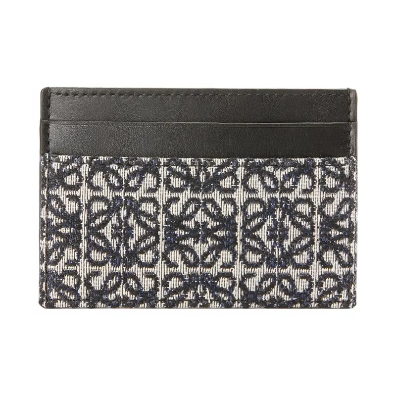 LOEWE Cow Leather Card Holder Card Holder Women's Marine Blue/Black-0