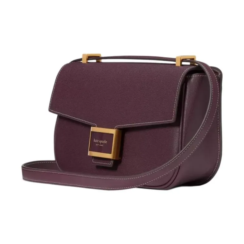 Kate Spade Katy Textured Leather Crossbody Bag Shoulder Bag Women's Deep Cherry-1