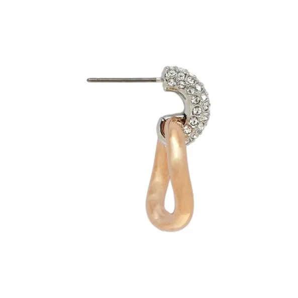 Swarovski Bound Earrings Women's Pink-1