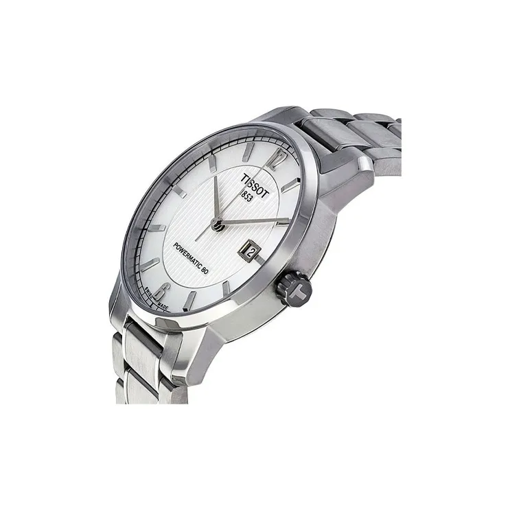 TISSOT Ti Automatic Mechanical Movement Men's Watches Watch 40mm Silver Dial Titanium Watch Case Titanium Strap-1