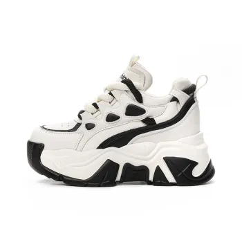 Roubini Slip Resistant Low Top Chunky Sneakers Women's Black White