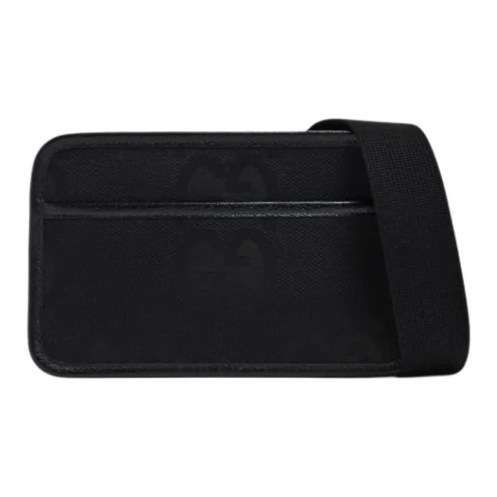 GUCCI GG Canvas With Leather Trim Canvas Bag Camera Bag Shoulder Bag Crossbody Bag Mini Men's Black-1