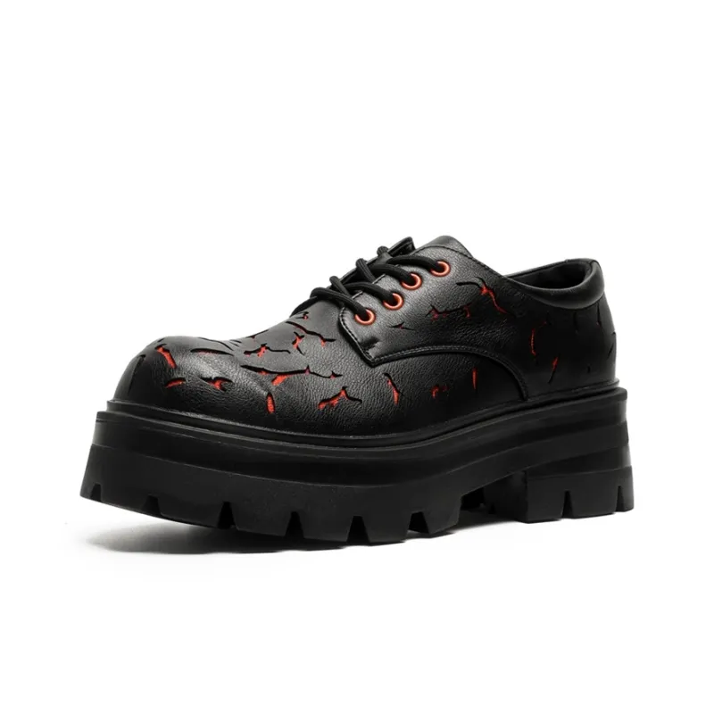 Lady's House Dress Shoes Men Low Top Black-6