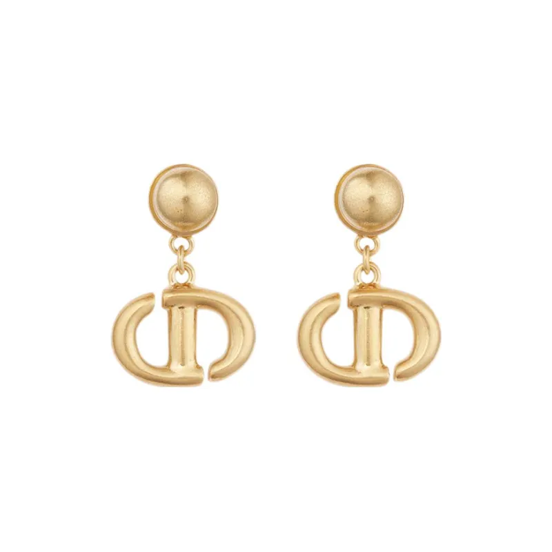 DIOR Brass Earrings Women's Gold-0