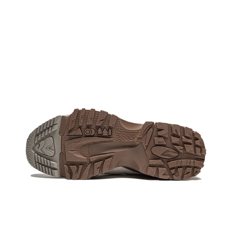 LiNing CF Hiking Pro Shock absorbing And Waterproof Low Top Casual Shoes Men's Gray Brown-6