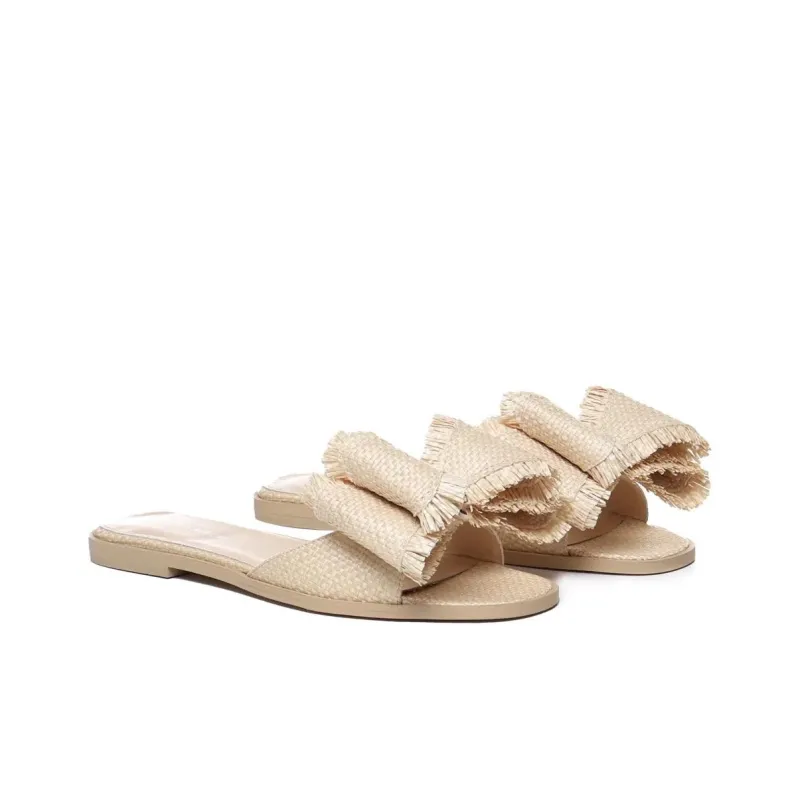 MACH & MACH Slip Resistant Slide Slippers Women's Beige-3