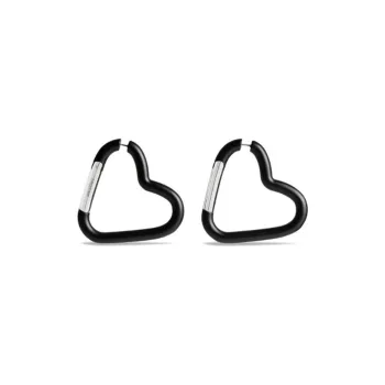 Balenciaga Aluminum Brass Earrings Women's Black