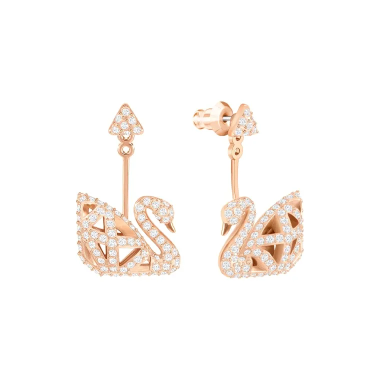 Swarovski FACET SWAN Earrings Women's-1
