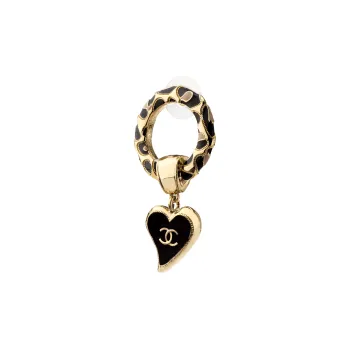 CHANEL Metal Hoop Earrings Women's