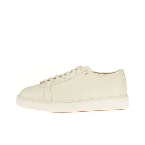 Santoni Skateboard Shoes Men Low-Top Off White