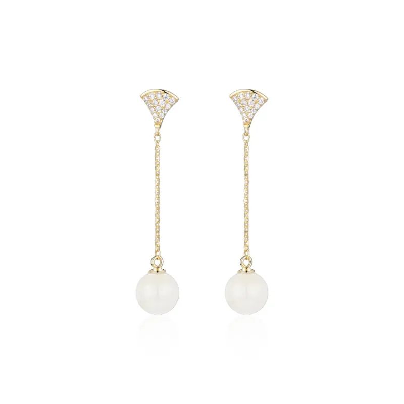 QLADY Earrings Green Jade Women's-0