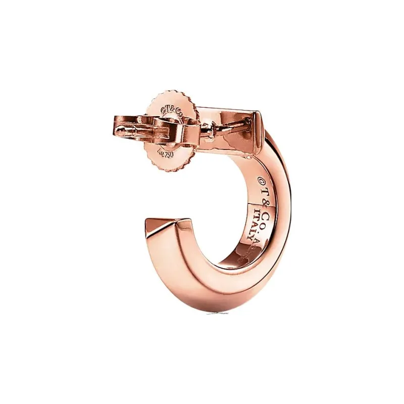 TIFFANY & CO. T Earrings Women's Rose Gold-2