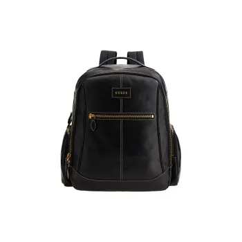 GUESS Leather Backpack Men's Black