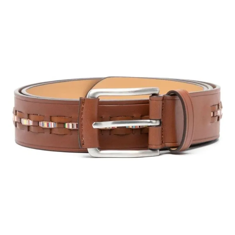 Paul Smith Signature Stripe Woven Leather Belt-1