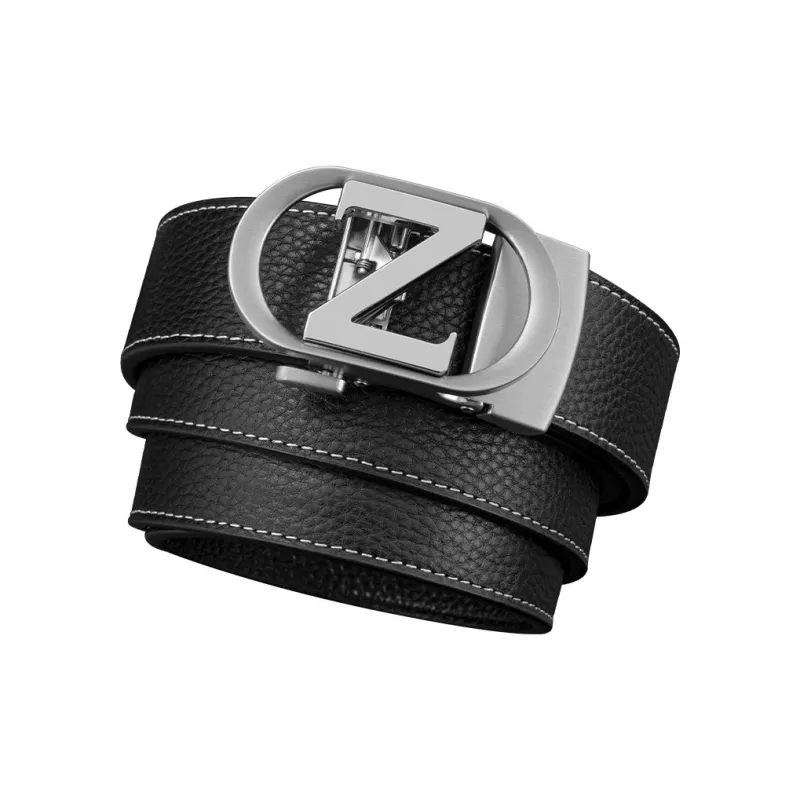 LUCKY LION Middle Aged Automatic Buckle Business Advanced Elegant Leather Belts Men's-19