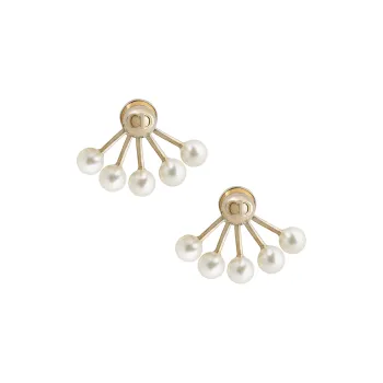 DIOR Resin Bead, Metal Earrings Women's Gold