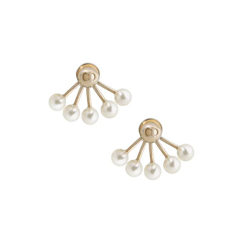 DIOR Resin Bead, Metal Earrings Women's Gold-0