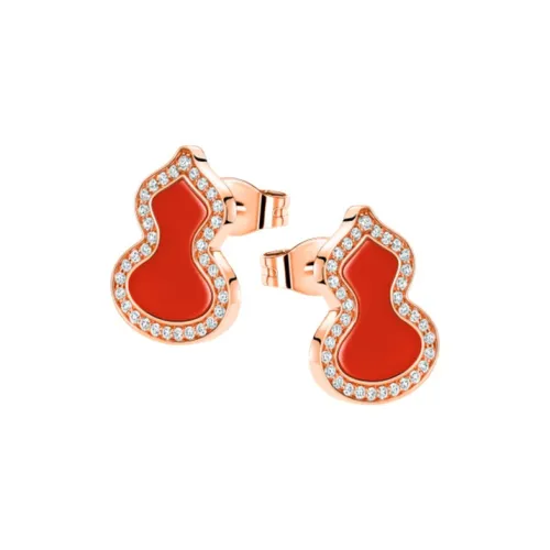 Qeelin Wulu Earrings Women's Red