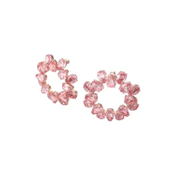 Swarovski Matrix Earrings Women's Pink